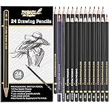 PANDAFLY 24 Piece Drawing and Sketching Pencil Art Set: Perfect for Beginners, Kids or Any Aspiring Artist - Includes Graphit