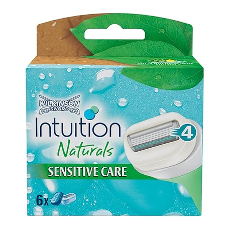 Wilkinson Sword Intuition Naturals Sensitive Care Klingen, 6 Stück