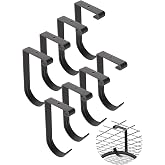 NACETURE Garage Ceiling Rack Bike Hooks, 8 Pack Storage Hooks (Flat Hook) | For garage ceiling storage racks to hang bicycles, ladders and equipment.