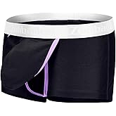 JINSHI Men’s Sexy Open Front Boxer Briefs Glossy Silk Boxer Shorts Soft Breathable Comfortable Underwear Multipack