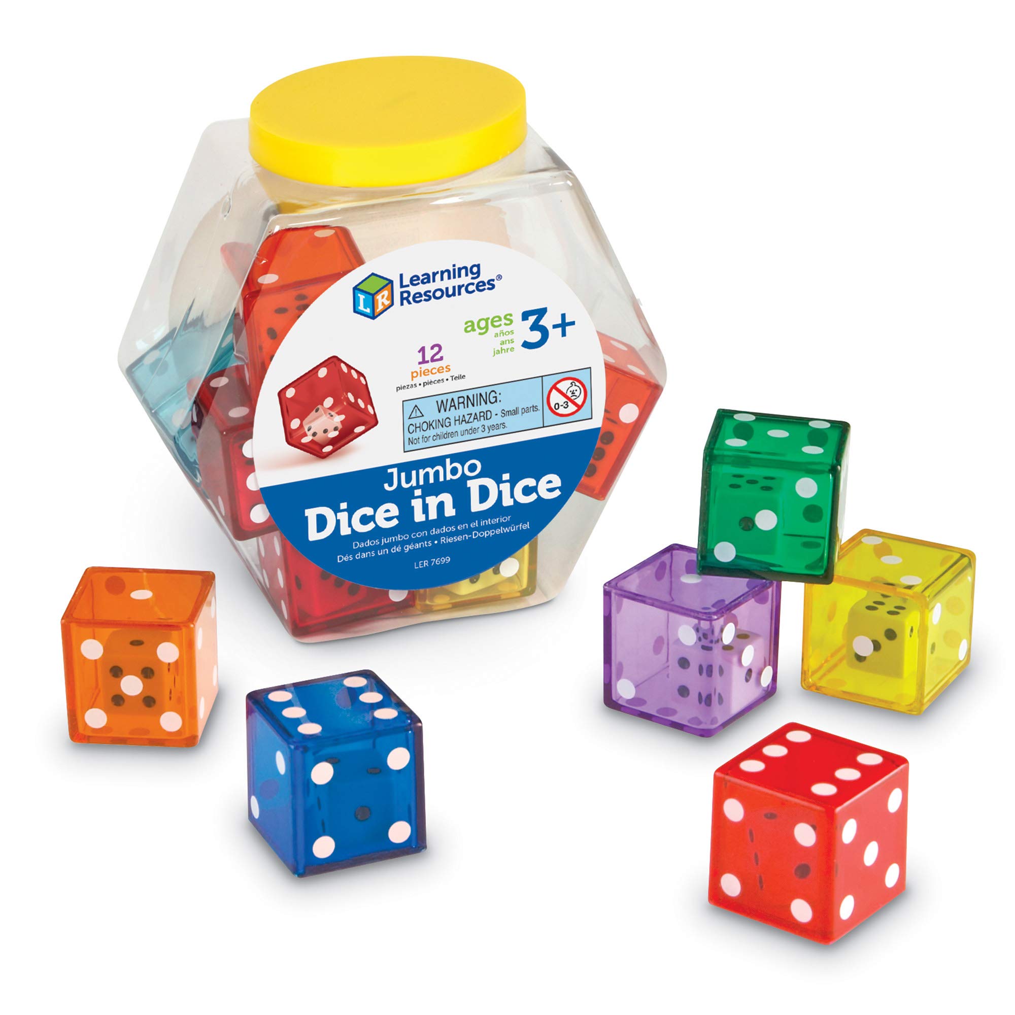 Learning Resources Jumbo Dice in Dice - Set of 12