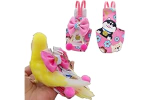 BARN ELEVEN Bird Flight Suits Diapers, Parrot Flight Suits Diapers for Monk Parakeets, Cockatiels Flight Suits, Parrot Clothes, Bird Training Nappy Suit Liners Clothes (XS, Pink)