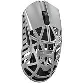 KEEBMONKEY WLMOUSE Beast X Mini Pro Ultra-Light 34g Magnesium Gaming Mouse, PAW3950 HS Sensor, 8K Polling Rate,3000 DPI,OM &amp; TTC Switches, Customizable Side Panels. (Silver(OM Switch-Side Slits))