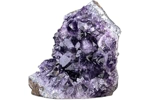Crystal Allies Materials: All Natural Purple Amethyst Crystal Cluster Geode Healing Stone for Mediation and Reiki from Brazil - 3lb