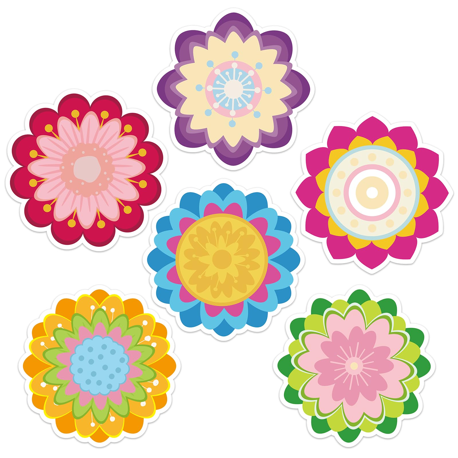 Photo 1 of 600 Pieces Flowers Sticky Notes, Colorful Flower Sticky Note Pads Flowers Shape Sticky Memo Pads Floral Self Stick Notepads for Teachers Students Home Office Classroom School Supplies