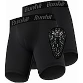 Runhit Boys Cup Underwear for Baseball Football, Youth Compression Shorts with Soft Protective Athletic Cup Boxer Brief