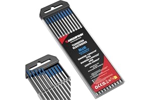 ARCCAPTAIN TIG Tungsten, TIG Welding Tungsten Electrode Blue 2% Lanthanated 5pc 1/16" x 7" & 5pc 3/32" x 7" (WL20/EWLa-2)