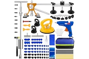 ZEUSFIRE Dent Puller Hail Remover Kit, Professional Car Paintless Dent Removal Kit Tools, 2 in 1 T-Bar,Adjustable Dent Lifter, Bridge Puller Hammer Dent Suction Puller for Auto Body SUV Damage DIY Repair