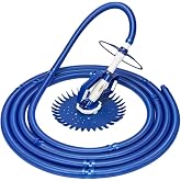 VINGLI Suction Pool Cleaner, Automatic Wall-Climbing Vacuum -Navy Blue | For both above-ground &amp; inground pools, powerful suction climbs walls &amp; floors, 33FT hoses included, Works with &ge;3/4HP pump