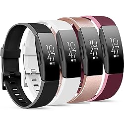 4 Pack Replacement Bands Compatible for Fitbit
