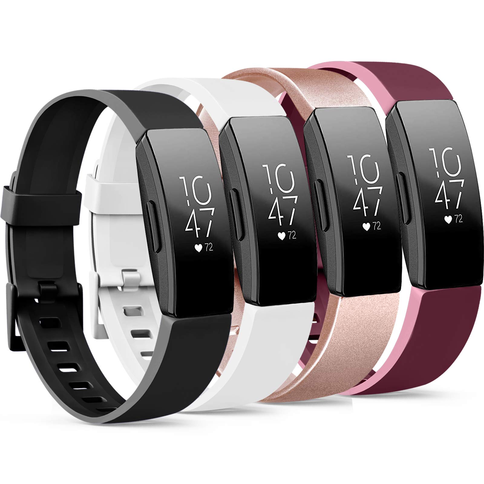 4 Pack Replacement Bands Compatible for Fitbit