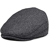 JANGOUL Kids Wool Tweed Newsboy Flat Cap Herringbone Boy Infant Toddler Child Youth Beret Hat