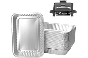 WEBROIL Grill Drip Pan Liner for Ninja OG700 OG701 OG751 Series Woodfire Smoker Accessories,Aluminum Disposable Foil Grease Liners Compatible with Weber Q/Spirit/Genesis Gas Grill,30 Packs