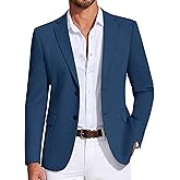 COOFANDY Mens Casual Blazer Knit Sport Coat Lightweight Two Button Suit Jacket