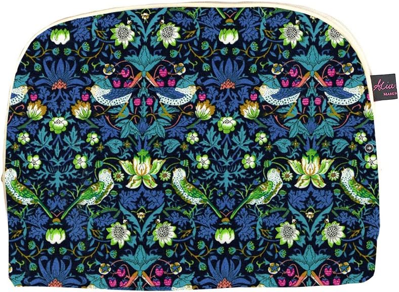 Luxury Liberty Fabric Strawberry Thief Large Round Top Wash Bag