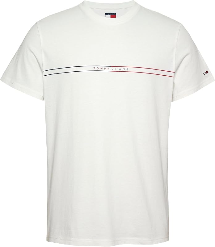 T-Shirt Manches Courtes Homme Slim Entry Graphic Tee en Coton, Blanc (Ecru), XXL