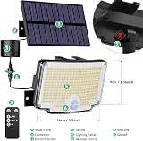 nipify 2 Pack Solar Lights Outdoor 310 LED 3 Modes IP65 Motion Sensor 270° view 7