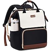 LOVEVOOK Laptop Backpack for Women with Giant Tumbler Holder Pocket, 15.6 inch Travel Work Backpack Purse for Nurse Teacher, Waterproof School Bag College Bookbag Cute Casual Daypack for Girls