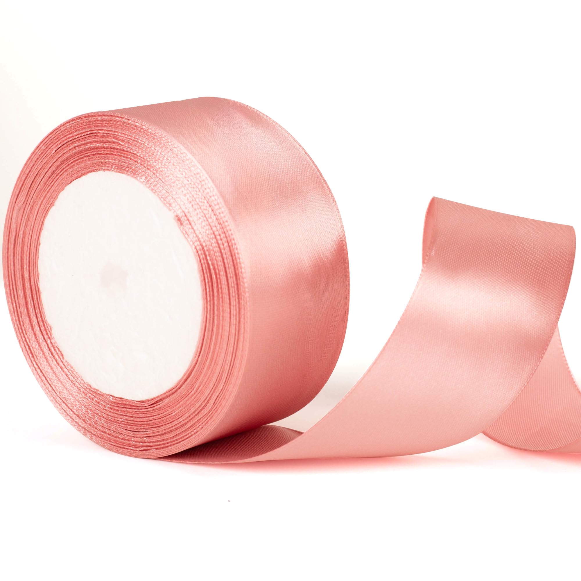 50mm Wide Dark Pink Thick Ribbon for Gift Wrapping 22m, Thick Deep Pink Ribbons Fabric Satin Ribbon for Present Wrapping Christmas Florist Bouquet Cake Hair Bow Crafting Wedding Car Decoration