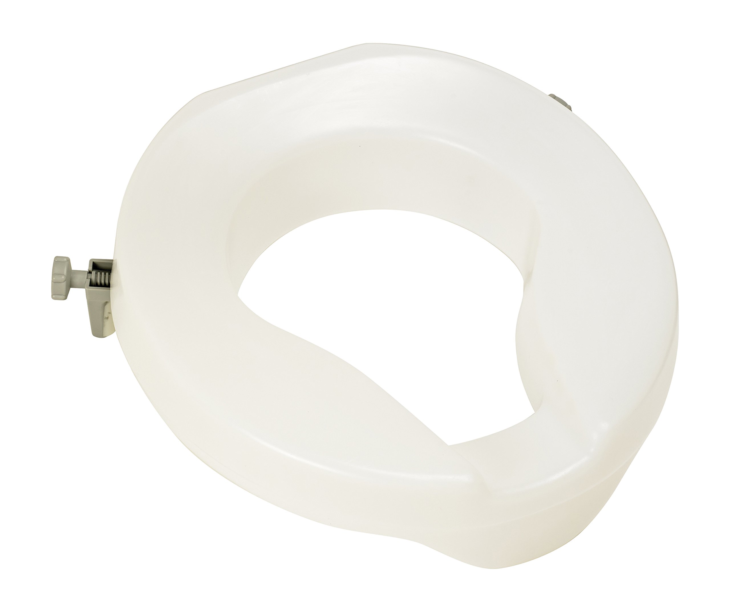 Homecraft Ashby Easy Fit Raised Toilet Seat, Elevated Toilet Seat For Round Toilets, Portable Assistance Seat for Disabled & Elderly, 5cm Height, White