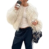 Nitzana 2026 Winter Coats for Women Trendy Faux Fur Coat Fall Fuzzy Jackets Open Front Fluffy Jacket Dressy Casual Outerwear