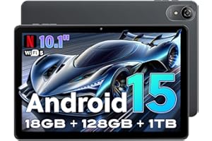 10 Inch Tablet,Android 15 Tablet with Octa-core Cortex,18GB RAM 128GB ROM/1TB TF,Widevine L1,Gaming Tablet HD Display Touchsc