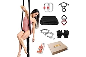 Luceinvita Aerial Silk - 9 Yards Aerial Yoga Hammock Kit for Home, Nylon Tricot Flying Yoga Silk Swing for Gymnastics with Full Hardware