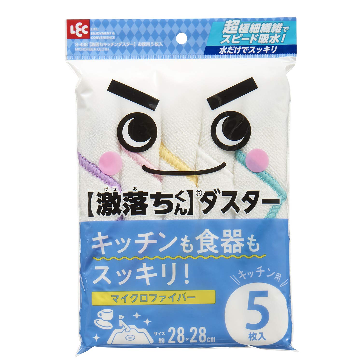 レック 激落ち ふきん キッチンダスター お徳用 5枚入 ホワイト の商品画像