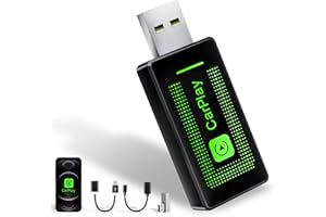 Lyssiefeel Wireless Carplay Adapter for iPhone,2024 Upgrade USB CarPlay Wireless Stick,Easy Plug & Play,Compatible with Cars 