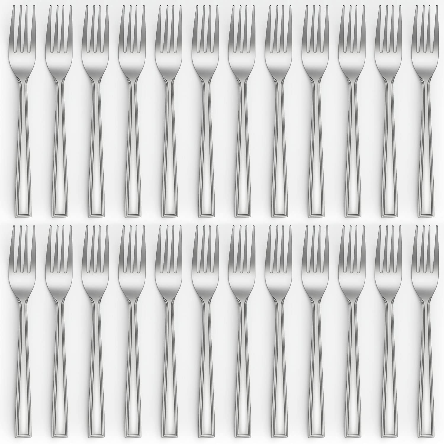 Hunnycook 24 Pieces Forks Set - Stainless Steel Dinner Forks Cutlery Set,Mirror Polished Dinner Fork, Metal Fork for Home/Kitchen/Restaurant or Hotel, Dishwasher Safe(7.76"/19.7cm)