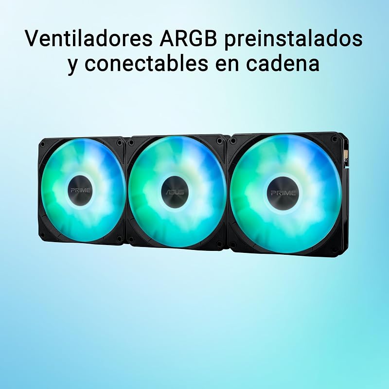 Prime LC 360 ARGB LCD - Sistema de arrefecimento líquido da CPU tudo-em-um com ecrã LCD, bomba Asetek de alto desempenho, motor robusto, ventoinhas conectáveis em cadeia