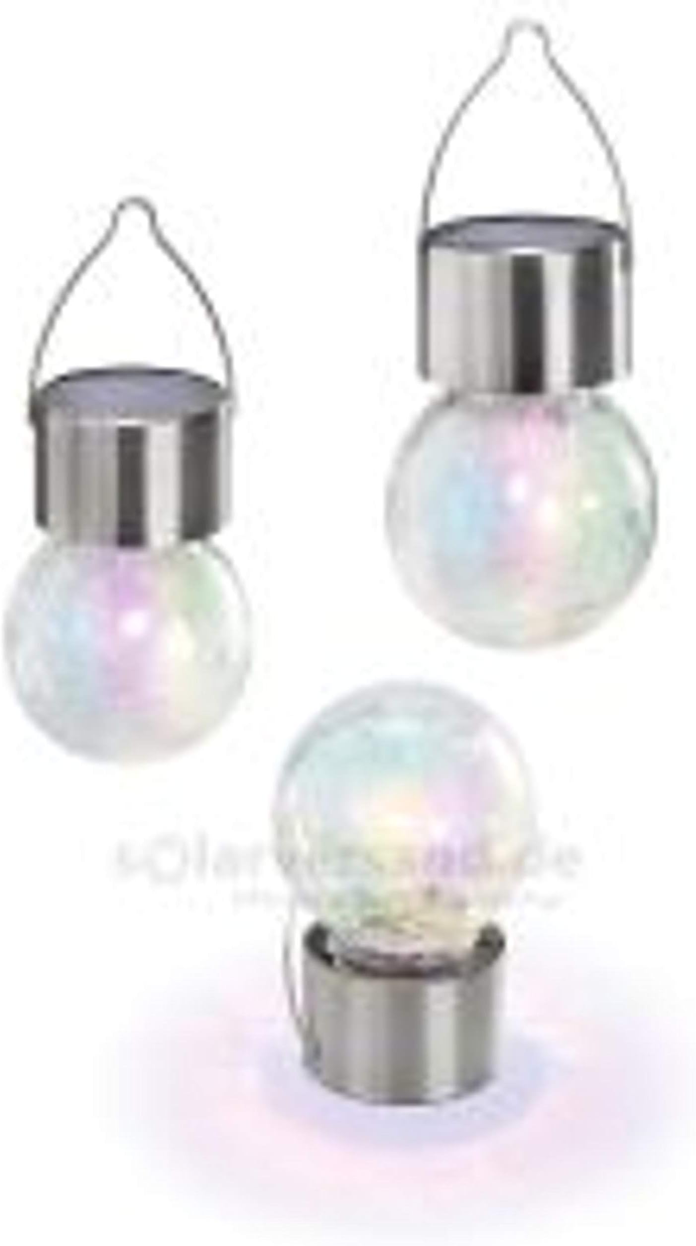 Solar Light Led Pendant Lamp Ceiling Lighting Color Balls Set of 3 with 4 LED's
