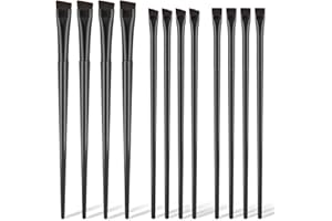 KALIONE 12 Pack Angled Eyeliner Brush Set Eyebrow Brushes, Flat Eyebrow Tint Brush, Ultra Thin Makeup Brush, Fine Slanted Eyebrow Brush Applicator, Eye Makeup Brush Applicator