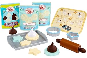 Little Tikes Creative Chefs Cookie Kit with Make-It Mix Play Sand, 11 Accessories, Realistic Pretend Play Baker Set, Boys, Girls, Ages 3+