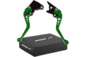 RIDE IT FOREVER Short Brake Clutch Levers for Ninja 250R 08-12, NINJA300R abs 13-18,Ninja 400 18-22,Z300 15-18,Z250/SL 16-17,Z125 pro 17-20,KLX125/D-TRACKER125 10-16,KLX250/D-TRACKER 08-16-Green