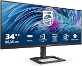 Philips 346E2Lae 34in UltraWide QHD Monitor 100Hz USB-C FreeSync VA