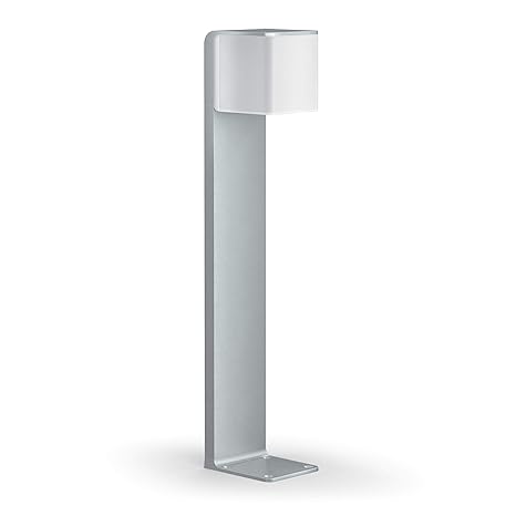 Steinel Wegeleuchte GL 80 LED iHF Cubo silber, LED Gartenleuchte, 160° Bewegungsmelder, vernetzbar, per App bedienbar