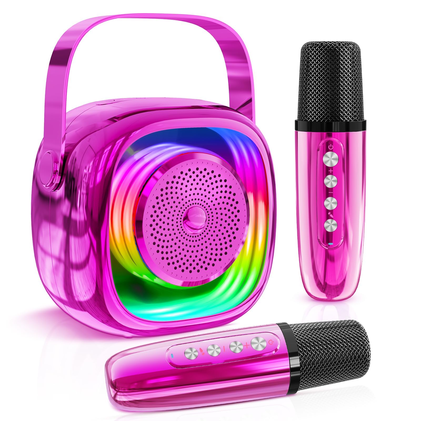 JYPS Mini Karaoke Machine for Kids - Portable Bluetooth Speaker with 2 ...