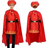 Pigmiss Lord Farquaad Costume Adult King Farquaad Halloween Cosplay Costume Outfits Role Costume Cape Suit
