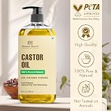 Botanic Hearth Castor Oil 8 Fl Oz Cold Pressed Hexane Free for Hair Eyelashes view 6