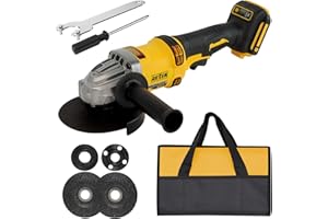 RETEK Cordless Angle Grinder Compatible with DeWalt 20V MAX Battery, 8000 RPM Brushless Motor, 3 PCS 4-1/2" Blades for Cutting, Griding, Polishing (Tool Only)