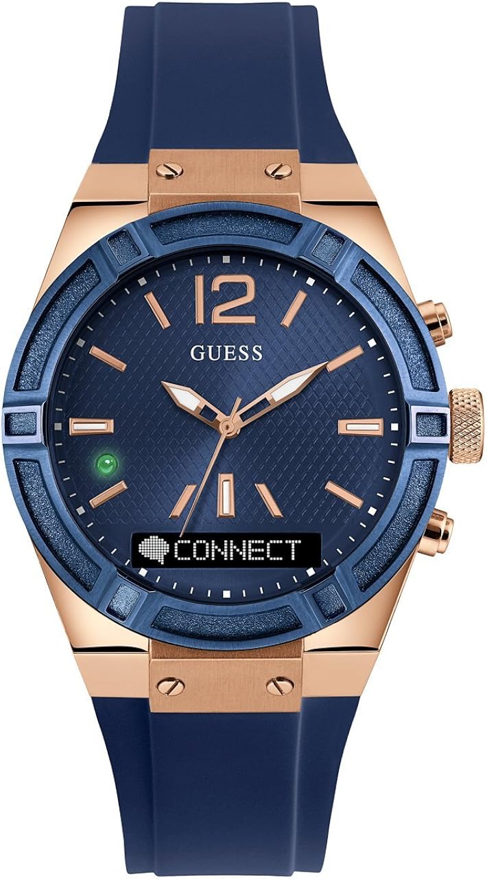 GUESS Womens Stainless Steel Connect Smart Watch - Amazon Alexa, iOS and Android Compatible iOS and Android Compatible