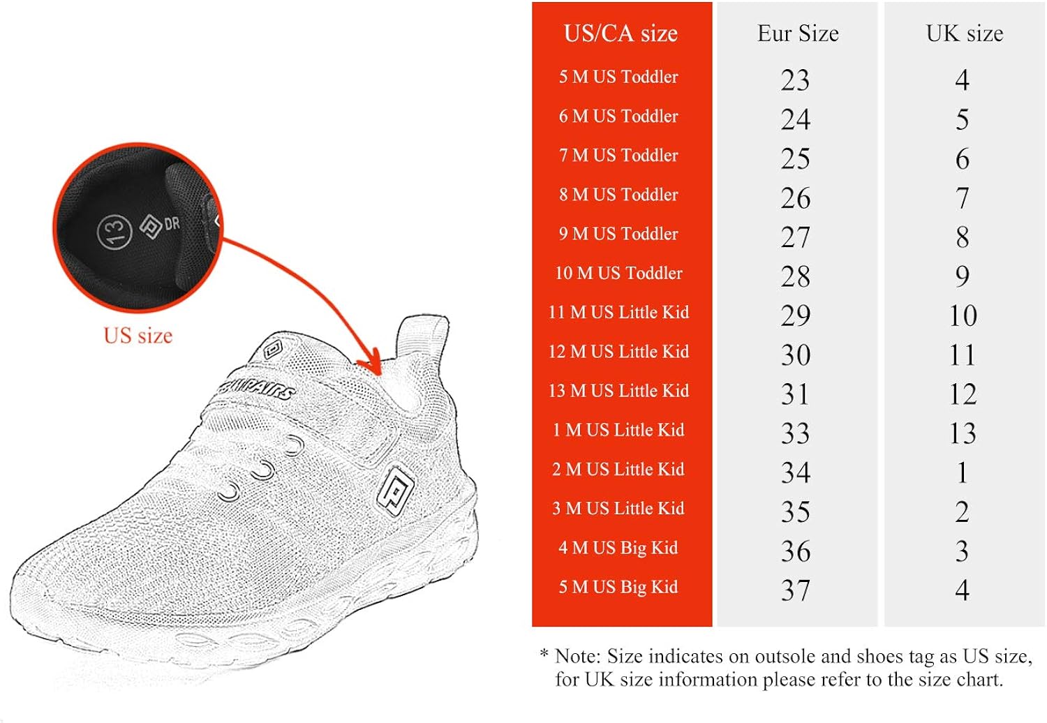  | DREAM PAIRS Boys Girls Athletic Running Shoes Sneakers | Running