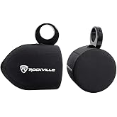 Rockville RWBC80 Neoprene Covers for 8" Wakeboard Tower Speaker Pair | Water/Moisture Protection, Durable Stitching, Strong Zipper, Snug Fit, Fits 7.8"-8.25" Diameter, 9.6"-10" Height, Marine Use