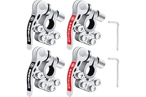 4Pcs Battery Terminal Connectors, 4 Way Positive Negative Car Battery Terminals Connector Quick Release Disconnect for SAE/JI