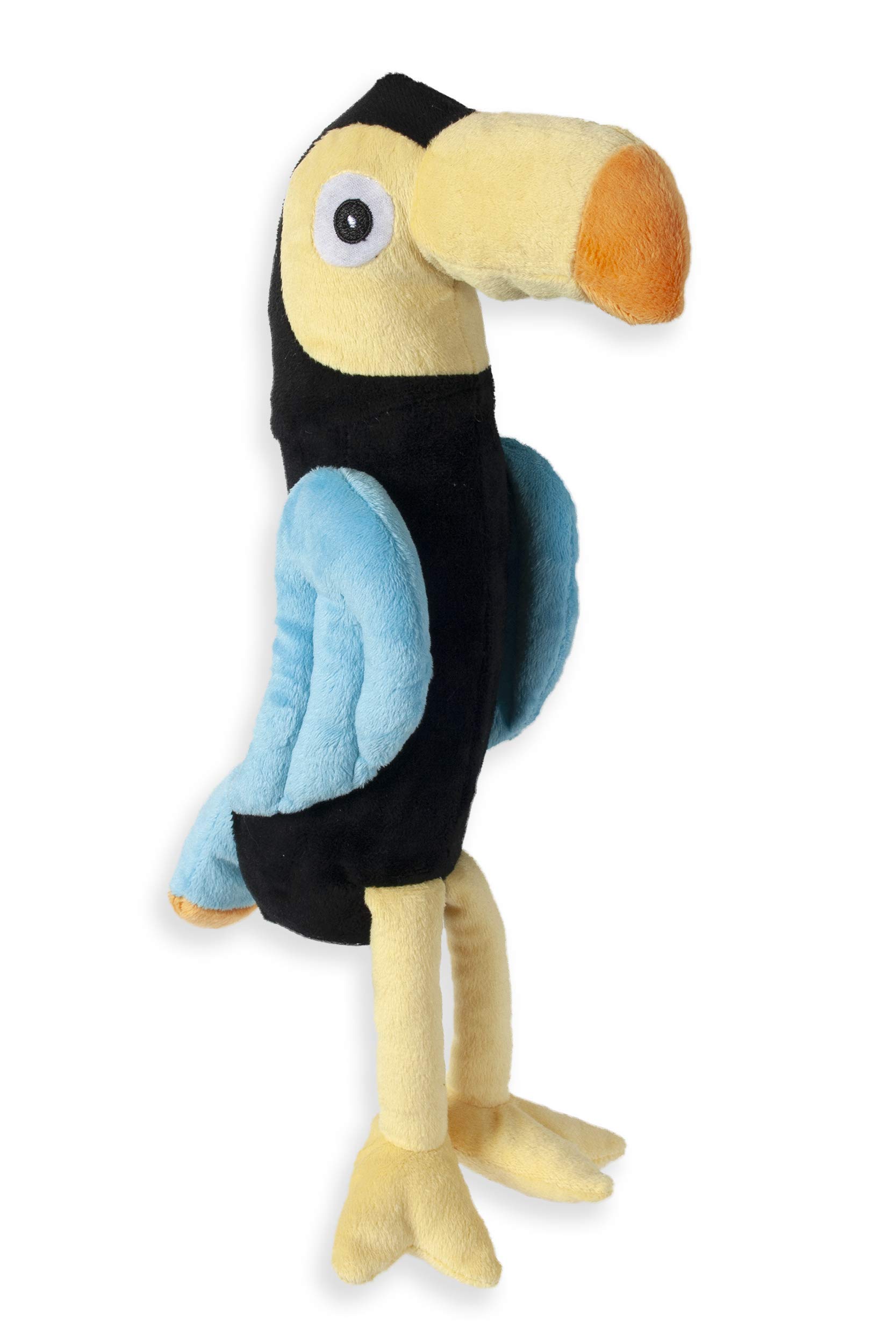 Karlie Dog Toy Plush Bird L: 38 cm W: 14 cm H: 8 cm Blue/Yellow Toucan