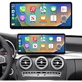 NINETOM 2026 12.3" CarPlay Android Auto Screen for Mercedes-Benz C/GLC | Ultra-Narrow Touchscreen | Wireless CarPlay &amp; Android Auto | Mercedes W205 (2015-2018) | NTG 5.0/5.1/5.2 Compatible