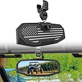 2025 New Flag UTV Rear View Mirror, 360° Adjustable, Available for1.5-2.0” Round Roll Cages, Compatible with Polaris RZR, Pioneer, Kawasaki Mule, Can Am X3, High Definition Anti-Vibration Design