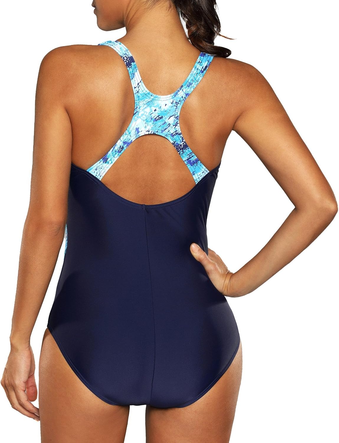 Buy Belamo Womens Chlorine Resistant Pro Swimming Suit Racerback Sport One Piece Swimsuit Dark Blue Shop Top Fashion Brands One Piece Suits At Free Delivery And Returns Possible On Eligible Purchases