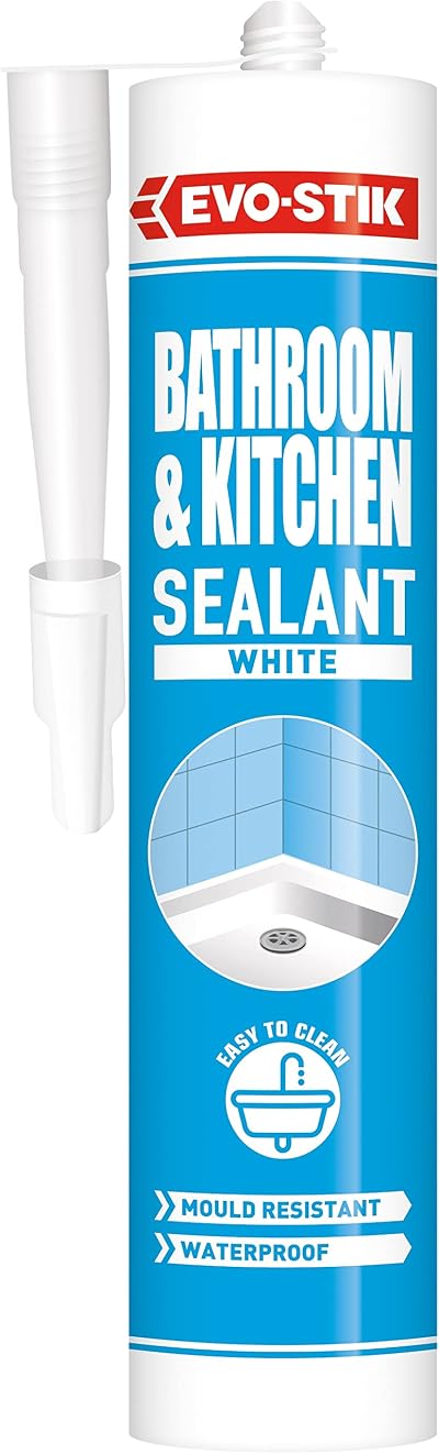 EVO-STIK Kitchen and Bathroom Sealant White 290ml Waterproof Mould Resistant